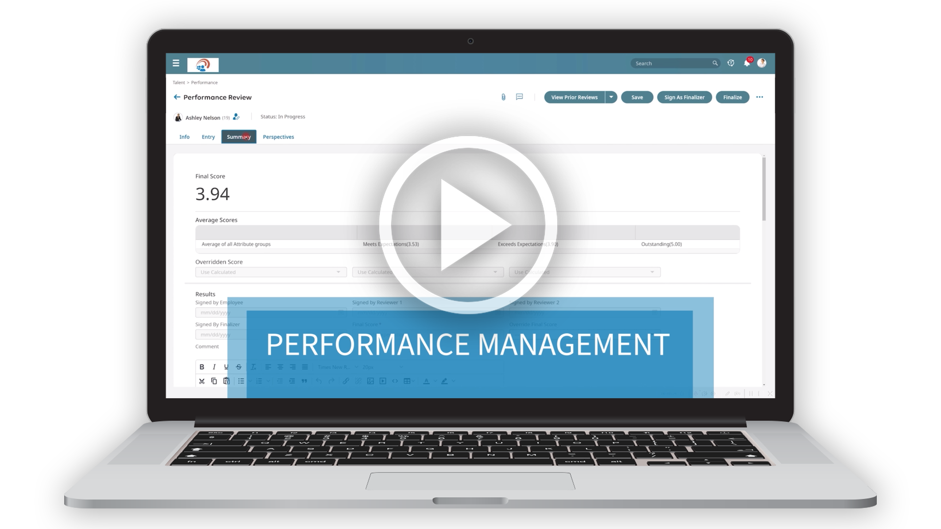 Performance Management Demo Video PayNW
